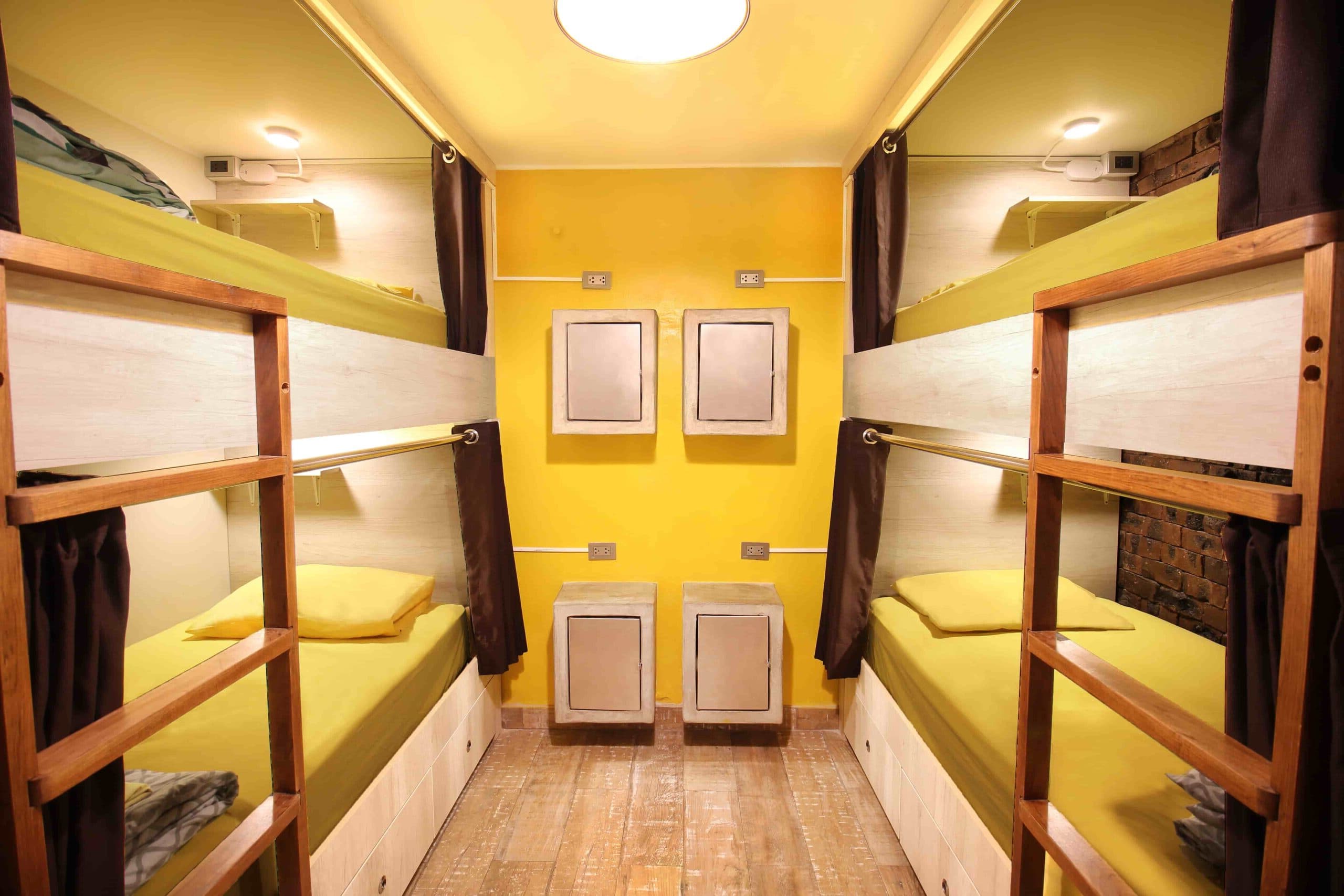 Illustration showing dorm beds managed inside a reservation system