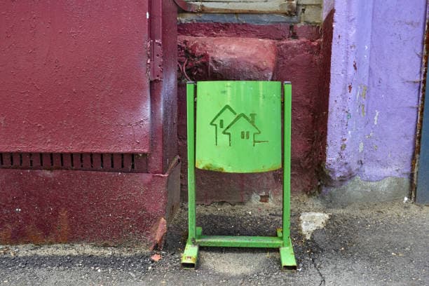 Well-labeled recycling and compost stations