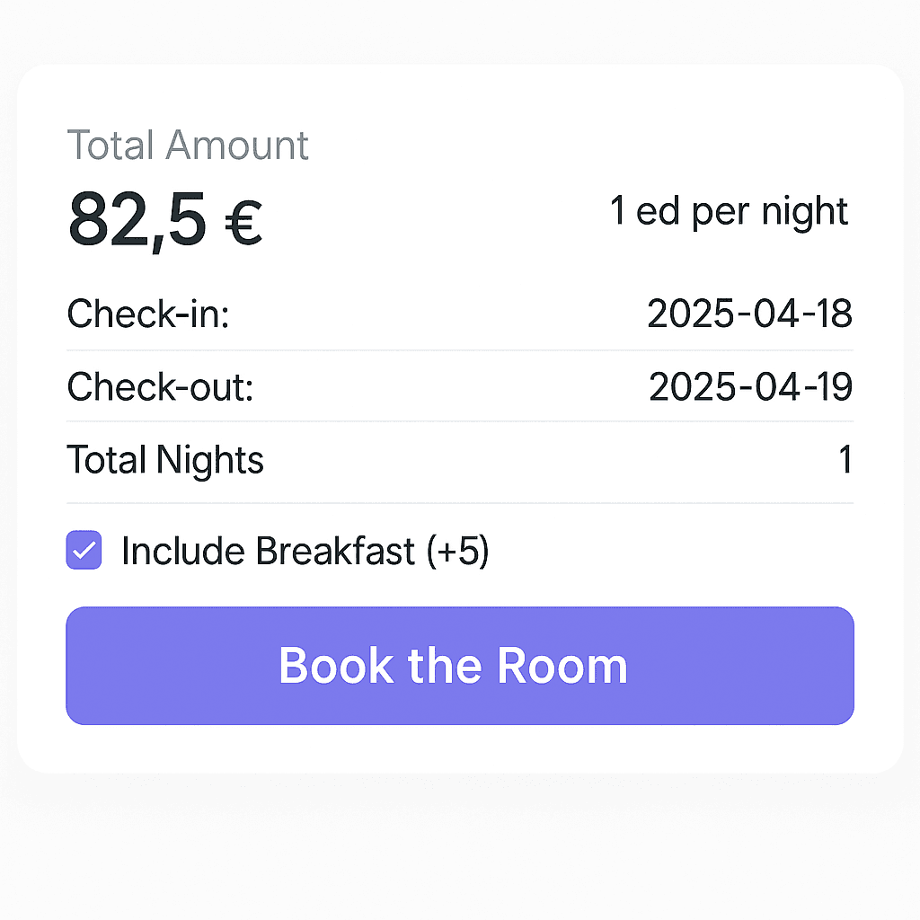 Interactive bed map showing real-time availability across dorm rooms